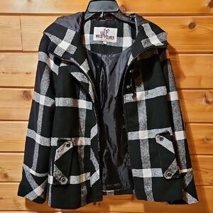 Wallflower Black and White Plaid Jacket
